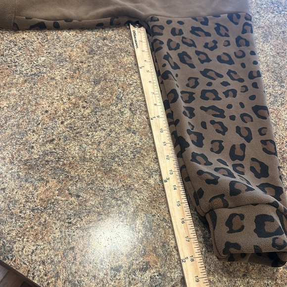Mello Leopard Jacket Size Medium Brown Black Hood Pockets Full Zip Pockets - Picture 11 of 14